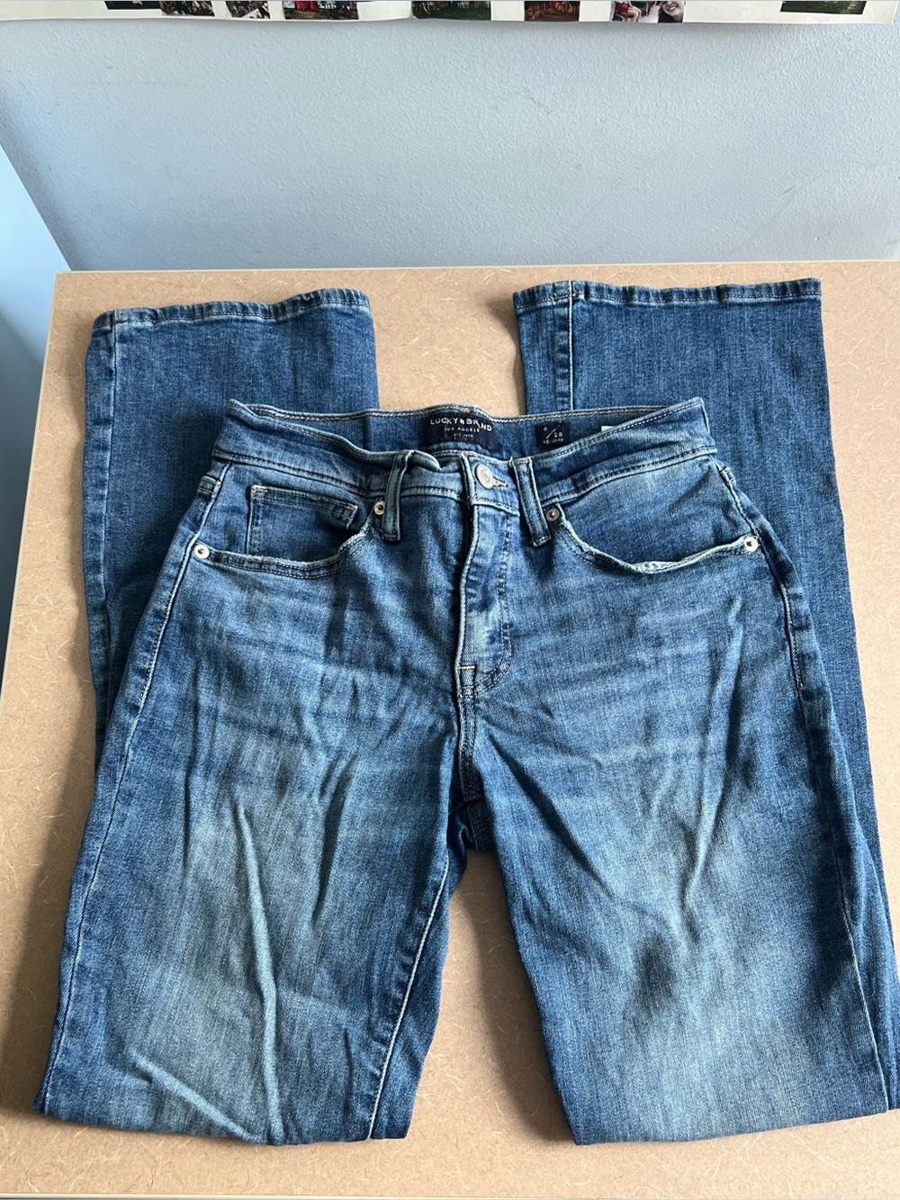 Lucky Brand Medium Wash Straight Leg Jeans - repair needed